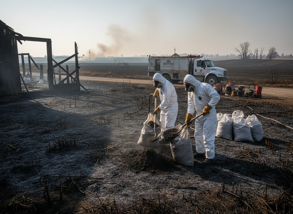 Handling Ash and Soot Cleanup After Agricultural Burns Near Edison