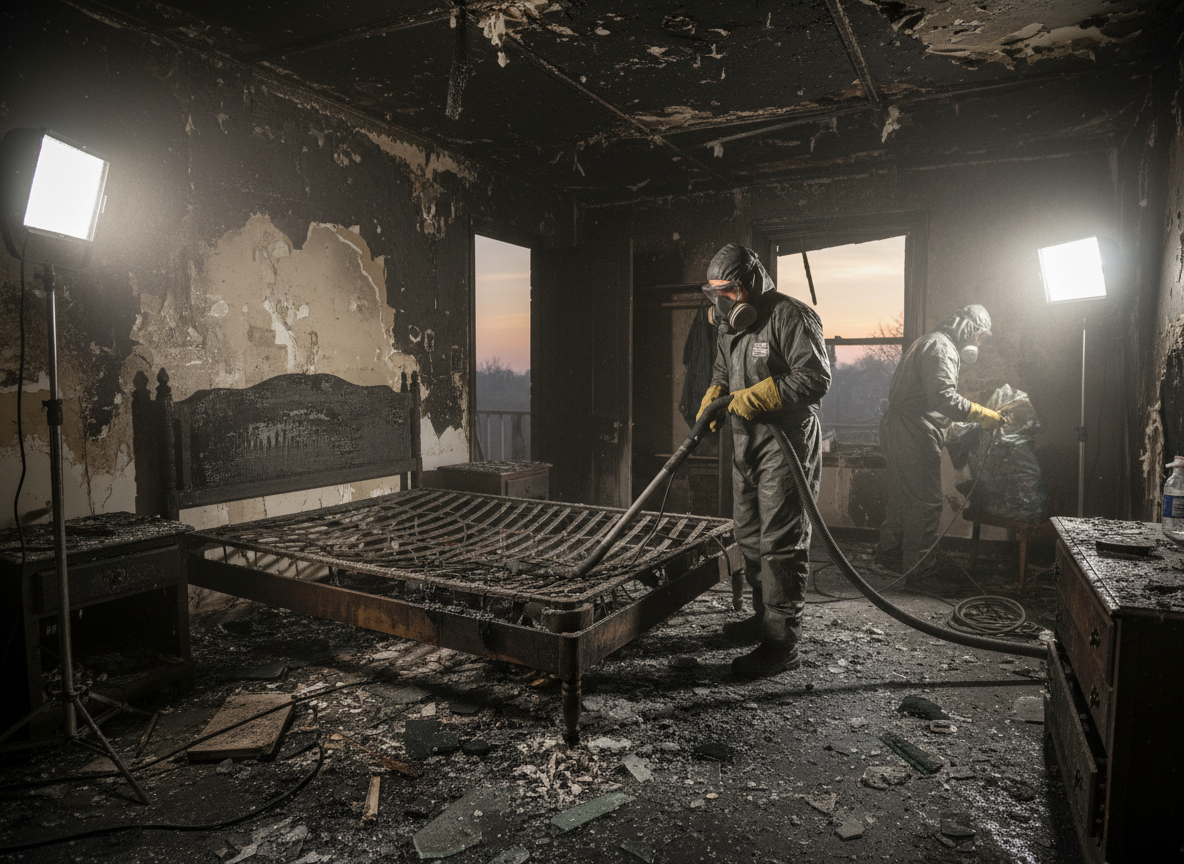 Bedroom Fire Damage Cleanup in Edison, CA