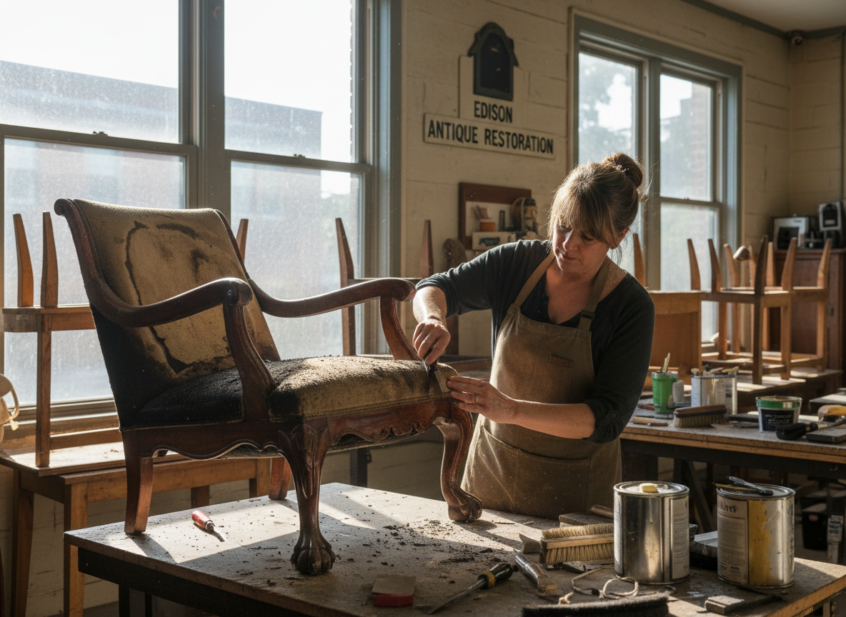 Fire-damaged Furniture Restoration in Edison, CA